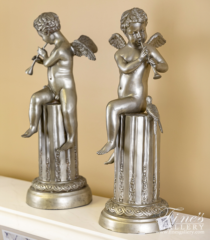 Bronze Statues  - Bronze Cherub Pair - BS-1614